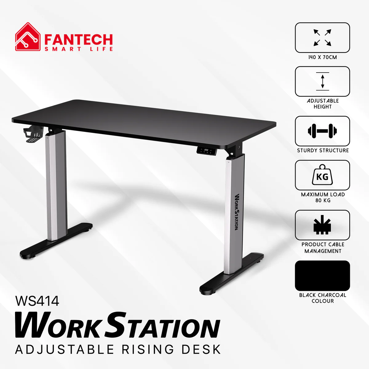 Fantech Table WS414 Work Adjustable Gaming Desk Fantech Table WS414 Work Adjustable Gaming Desk
